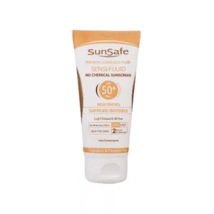ضدآفتاب فیزیکال سان سیف بدون رنگ مناسب پوست‌های حساس دارای +SPF50 حجم 50 میلی لیتر